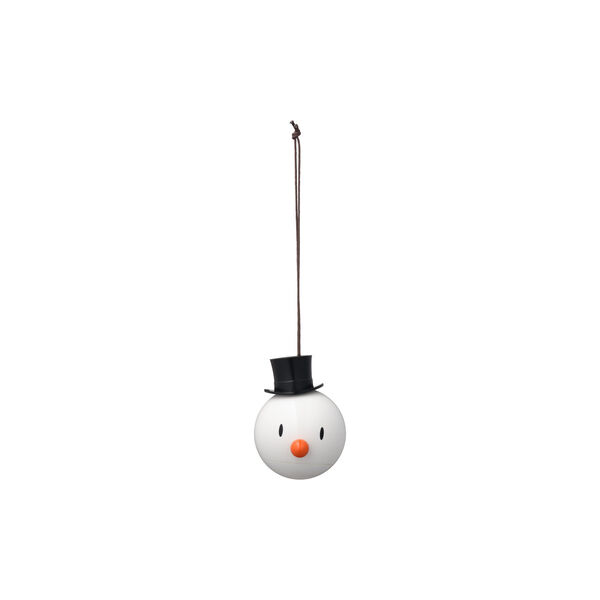 Snowman Ornament 2 pcs, white, Hoptimist