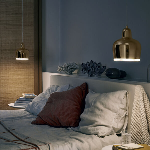 Pendant Light A330S &ldquo;Golden Bell&ldquo;, unvarnished brass, Artek