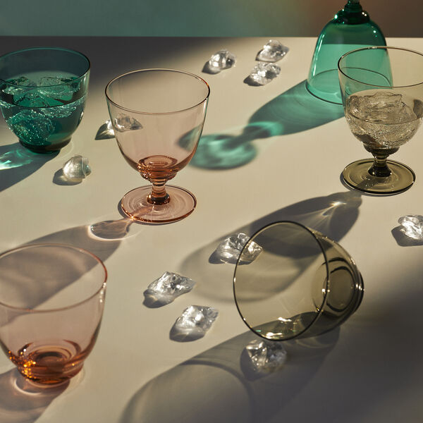 Flow vandglas, emerald green, Holmegaard