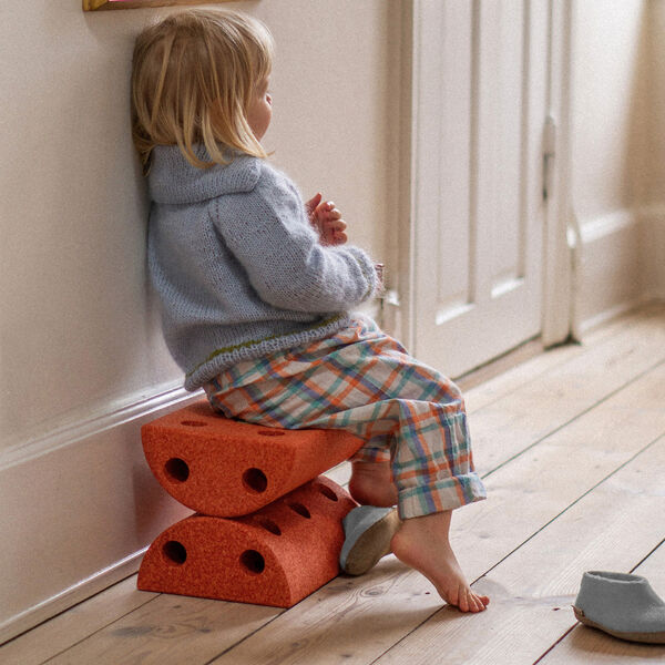 B&oslash;rneskammel, burnt orange/dusty green, MODU