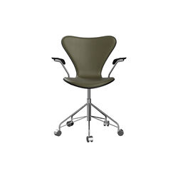 Serie 7&trade; 3217 forsidepolstret kontorstol, Essential moss green, Fritz Hansen