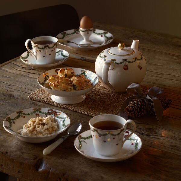 Stjerne Riflet Jul &aelig;ggeb&aelig;ger, 2 stk., Royal Copenhagen