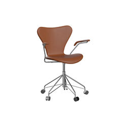 Serie 7™ 3217 fuldpolstret kontorstol, Essential walnut Serie 7™ 3217 fuldpolstret kontorstol, Essential walnut, Fritz Hansen