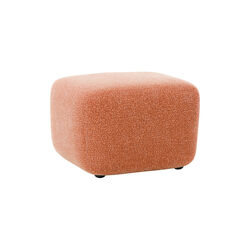 Wolke Ottoman, velvety woven terracotta, Westwing Collection