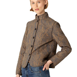 Short Quilted Jacket, beige dotted, Ilse Jacobsen Hornb&aelig;k