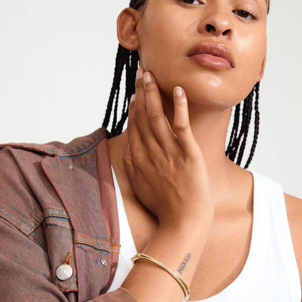 KIRA Armb&aring;nd, gold plated, Pilgrim