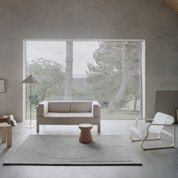 Lineal Poem gulvt&aelig;ppe, moss, Linie Design