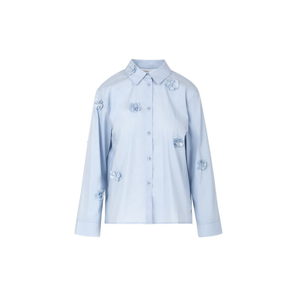Shirt with flowers, bright blue, Coster Copenhagen