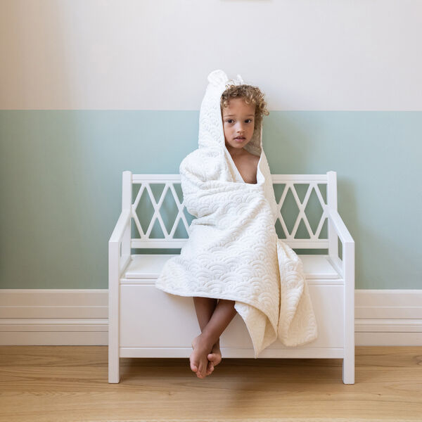 Junior håndklæde med hætte og ører, off-white, Cam Cam Copenhagen