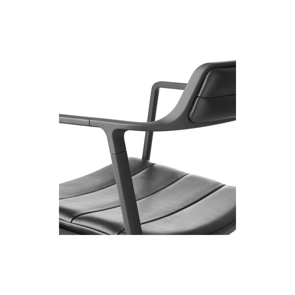 VIPP452 Swivel Chair with Gliders, black/black, Vipp