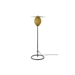 Satellite Outdoor Floor Lamp, mustard gold semi matt, GUBI