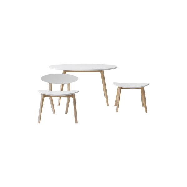 Wood PingPong bord, hvid/eg, Oliver Furniture