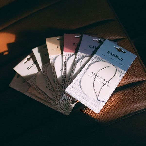 No. 3 Scented Car/Room Tag, Citrus/Cinnamon, Candly & Co