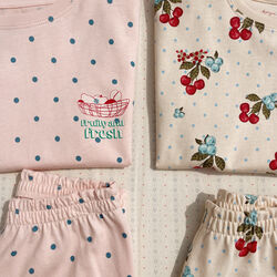 Lin Tee Set, rosewater dot, Konges Sl&oslash;jd