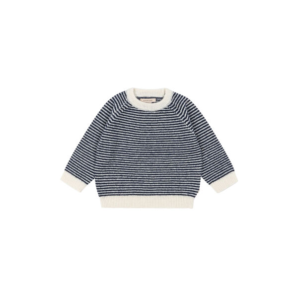 Berle Knit Sweater, ensign blue/buttercream, Konges Sl&oslash;jd