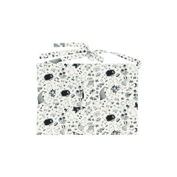 Mumi Forklæde, sort/hvid, Moomin Arabia