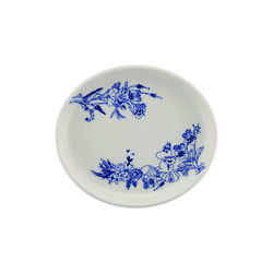 Haru Oval tallerken 16 cm, hvid/bl&aring;, Moomin Arabia