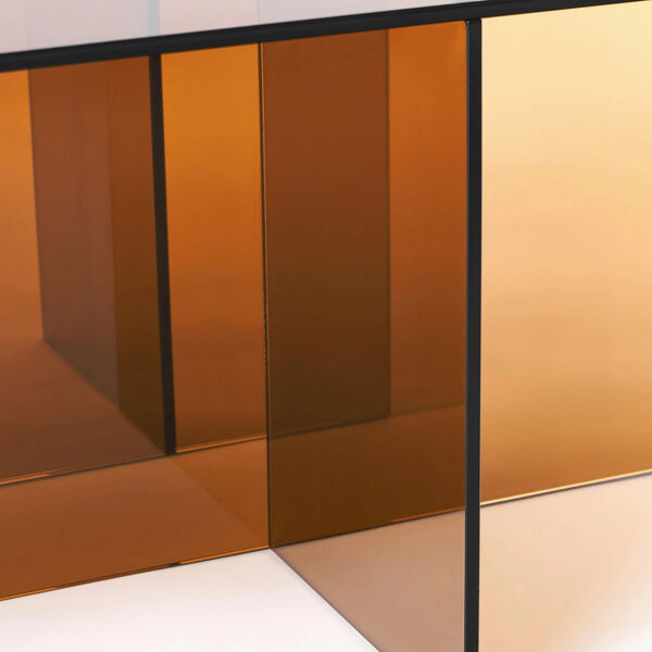 Anouk glassofabord, brun gennemsigtig, Westwing Collection