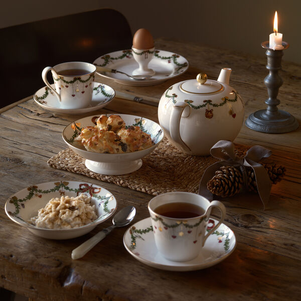 Stjerne Riflet Jul sk&aring;l p&aring; fod 42 cl, Royal Copenhagen