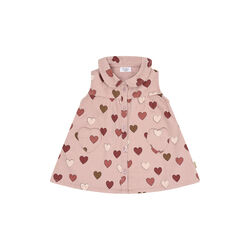 Hckatinka Fine Twill Old Hearts Everyday Dress, adobe rose, Hust & Claire