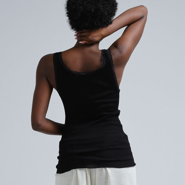 Donna Top, black, Seamless Basic