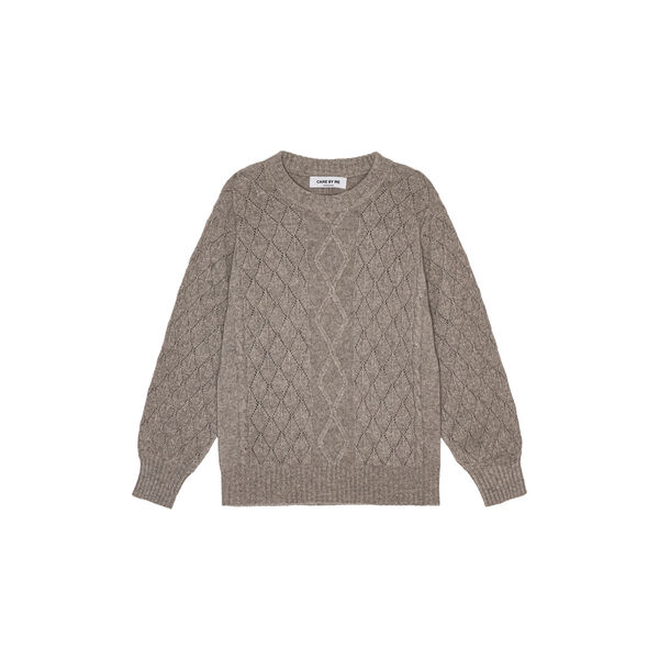Christine Cable Sweater, dark sand, CARE BY ME