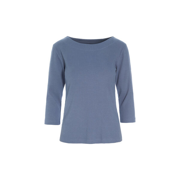 Naibu rib bluse med 3/4 ærme, moonstone, BITTE KAI RAND