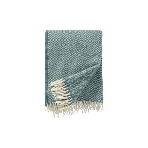 Stella uld plaid, cactus, Klippan Yllefabrik
