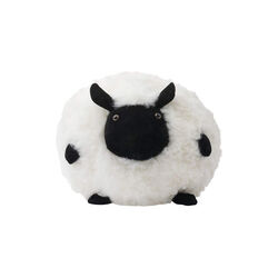 Cute Sheep rund pude &Oslash; 34 cm, white/black, NATURES Collection