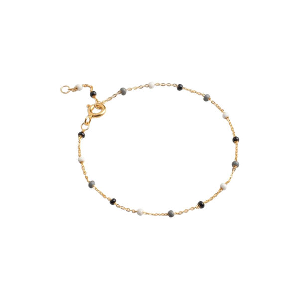 Lola armb&aring;nd, guld/salt n' pepper, ENAMEL Copenhagen