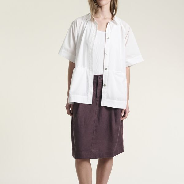 Lazy linen nederdel med l&aelig;g, raisin, BITTE KAI RAND