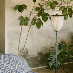 Satellite Outdoor Floor Lamp, cream white semi matt, GUBI