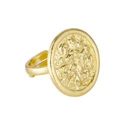 Amelia  ring med rund top, forgyldt, Pure by Nat