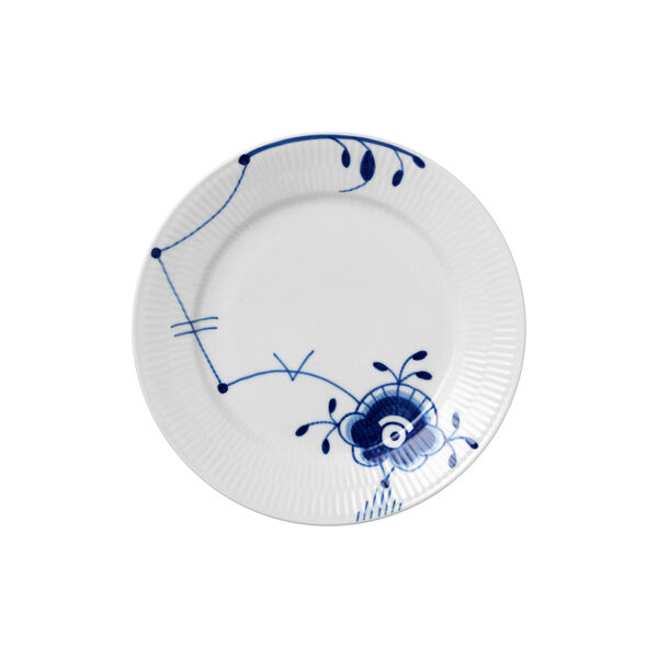 Bl&aring; Mega Riflet tallerken &Oslash; 22 cm, Nr. 6, Royal Copenhagen