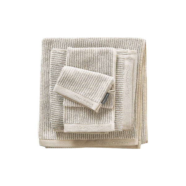 Timeless Tone Stripe h&aring;ndkl&aelig;de, beige/white, Marc O'Polo