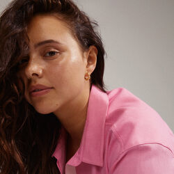 EVRA recycled organiske krystal hoops, guld EVRA recycled organiske krystal hoops, guld, Pilgrim