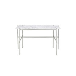 TS Desk, white carrara marble/steel, GUBI