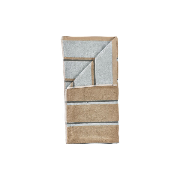 Sauna h&aring;ndkl&aelig;de, camel/ice blue/olive green, Zone Denmark