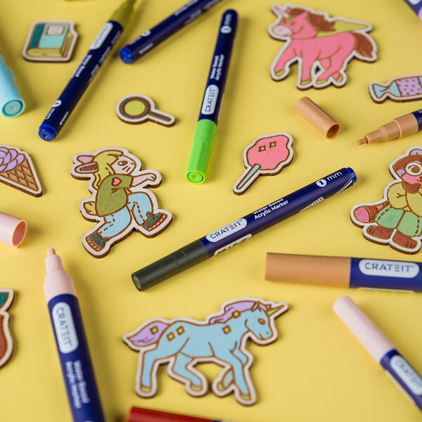 Pastel Tuscher 1 mm  6 stk., Crateit