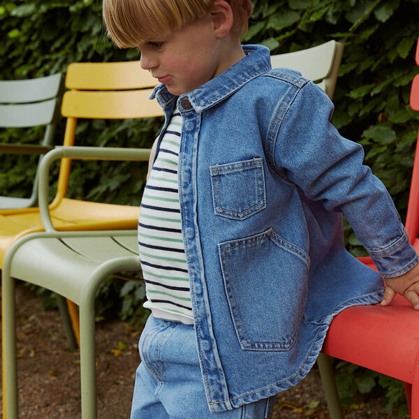 Organic Jeans Jacket, lt. blue indigo washed, Copenhagen Colors Organics