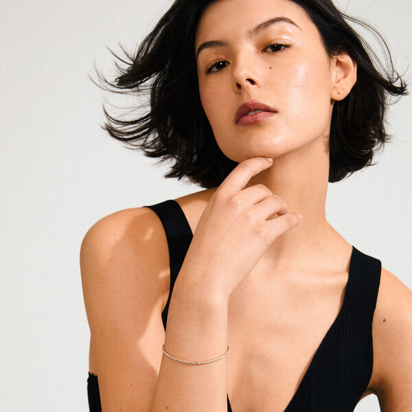 ARASH krystalarmbånd, guldbelagt, Pilgrim