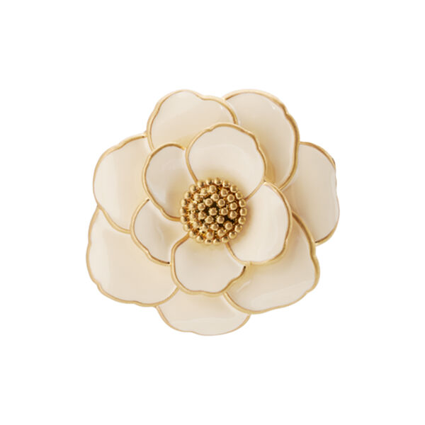 PEONY flower pendant small, sand white, bangle up