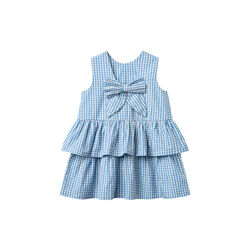 Houndstooth Dress w. Bow, Copenhagen Colors Organics