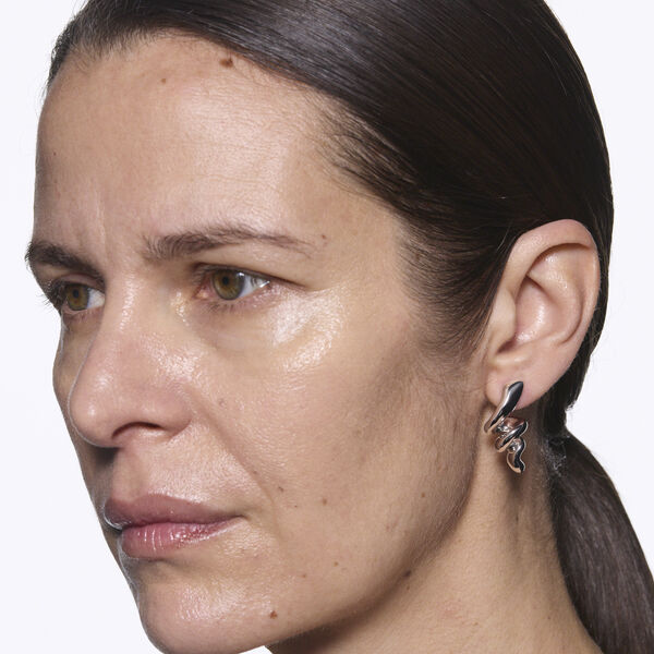 Coil Earrings Small, s&oslash;lv, Maria Black