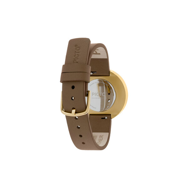 PICTO armbåndsur, mocha brown/gold/mocha brown, PICTO