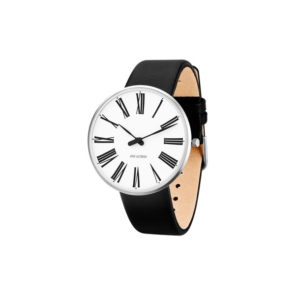 Roman armbåndsur, white/steel/black, Arne Jacobsen Watches