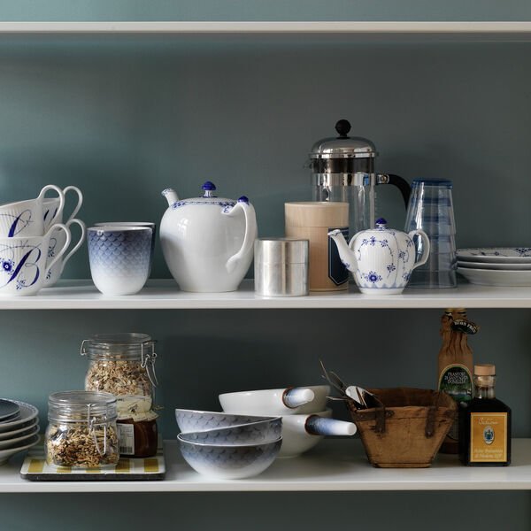 Musselmalet Riflet tekande, Royal Copenhagen