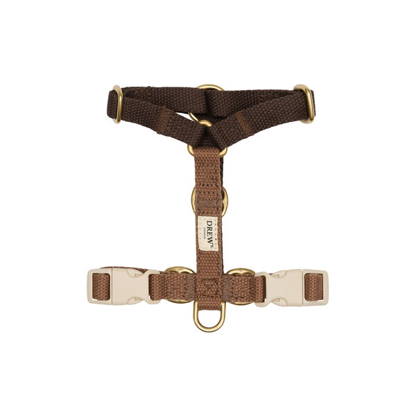 Bl&oslash;d & justerbar hundesele, chocolate, Drew's Dogwear