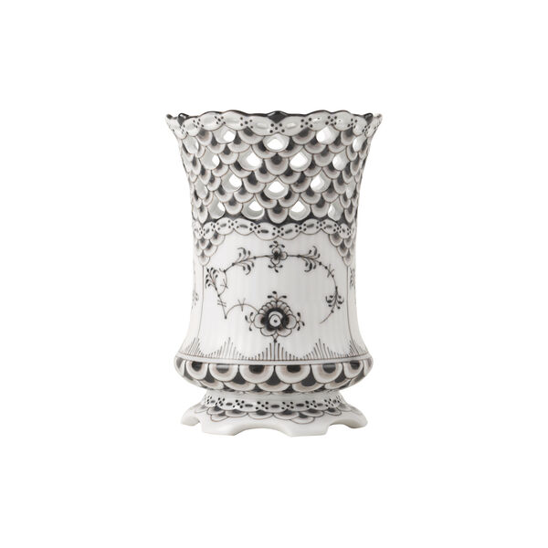 Sort Musselmalet Helblonde vase 11 cm, Royal Copenhagen