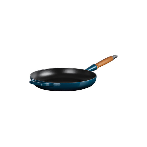 Signature stegepande med træhåndtag Ø 28 cm, nuit, Le Creuset